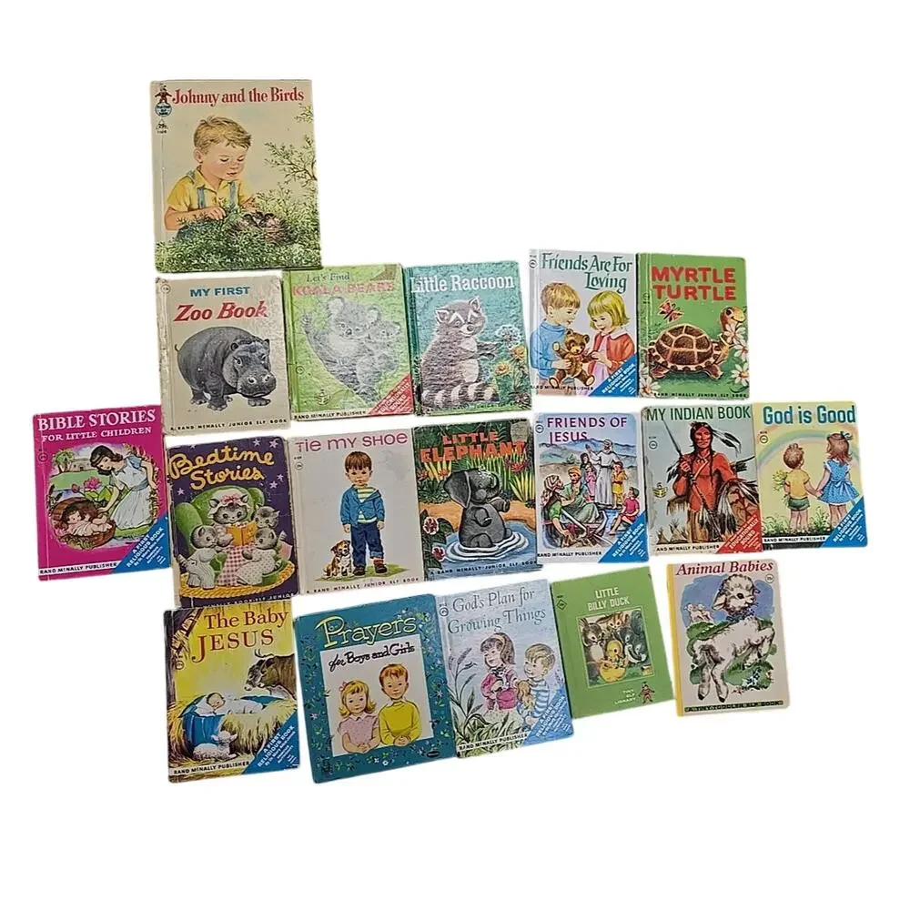 Lot of 18 Vintage Mixed Authors Read Along Hardcover Children's Story Books‎